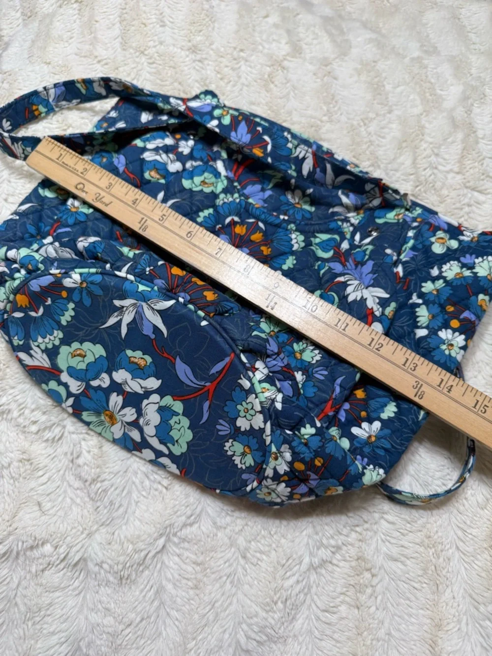 Vera Bradley Messenger Floral Bursts Pattern Bucket Shoulder Bag Cottagecore - Picture 9 of 13